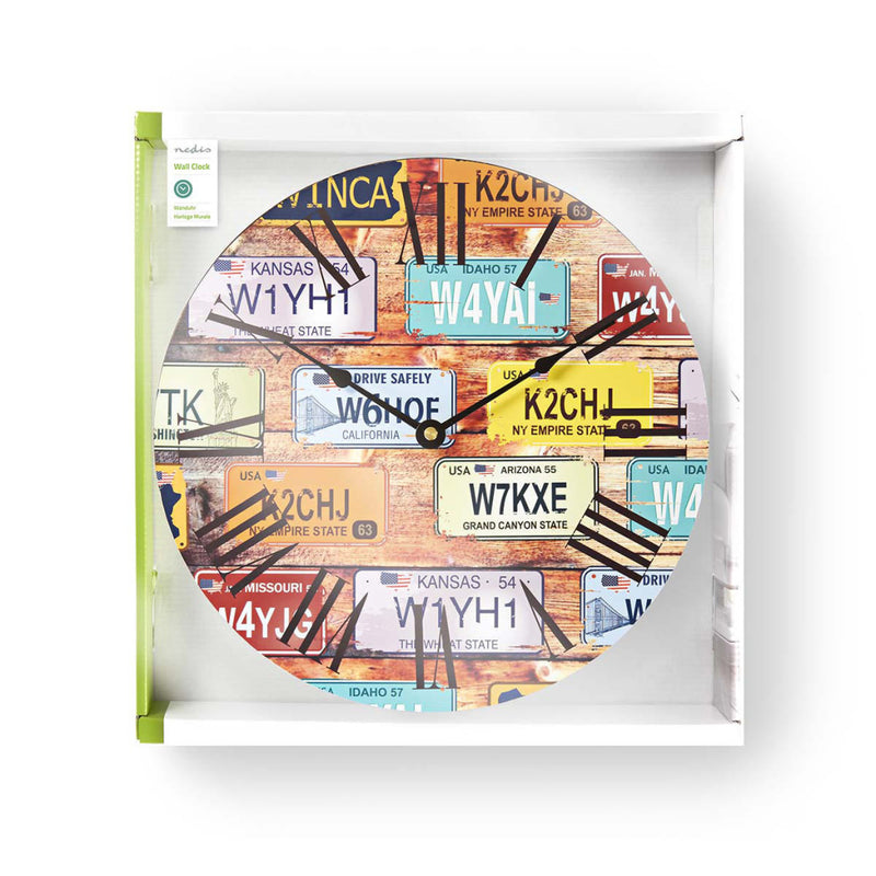 Afbeelding laden in galerijviewer, Nedis clwa007wd30lp ronde wandklok diameter 30 cm travel-thema
