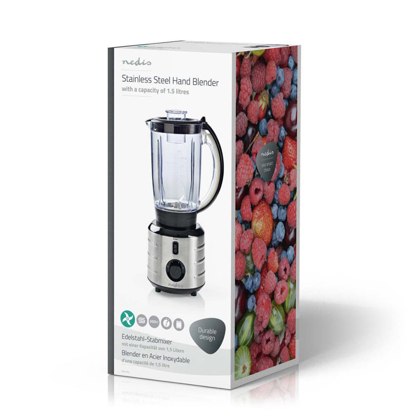 Afbeelding laden in galerijviewer, Nedis kabl210cal staande blender 500 w 1,5 l roestvrij staal
