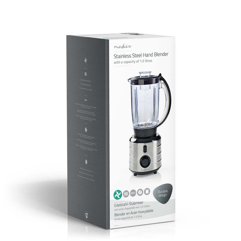 Afbeelding laden in galerijviewer, Nedis kabl210cal staande blender 500 w 1,5 l roestvrij staal
