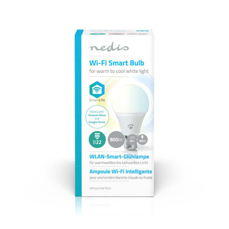 Afbeelding laden in galerijviewer, Nedis wifilw10wtb22 wi-fi slimme led-lamp warm- tot koud-wit b22

