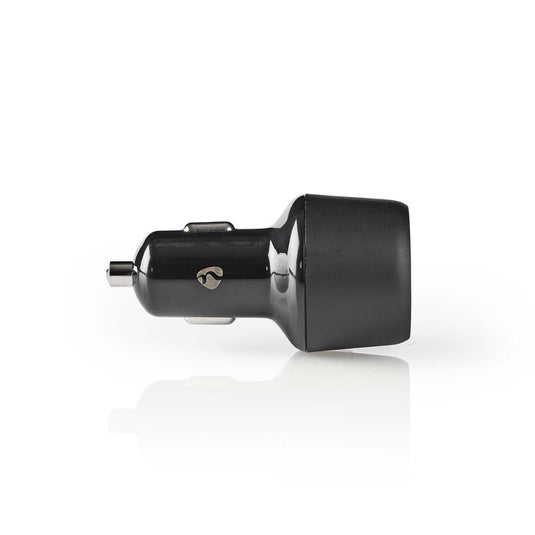 Nedis ccqc600abk autolader 3,0 a 2x usb (qc 3.0) zwart