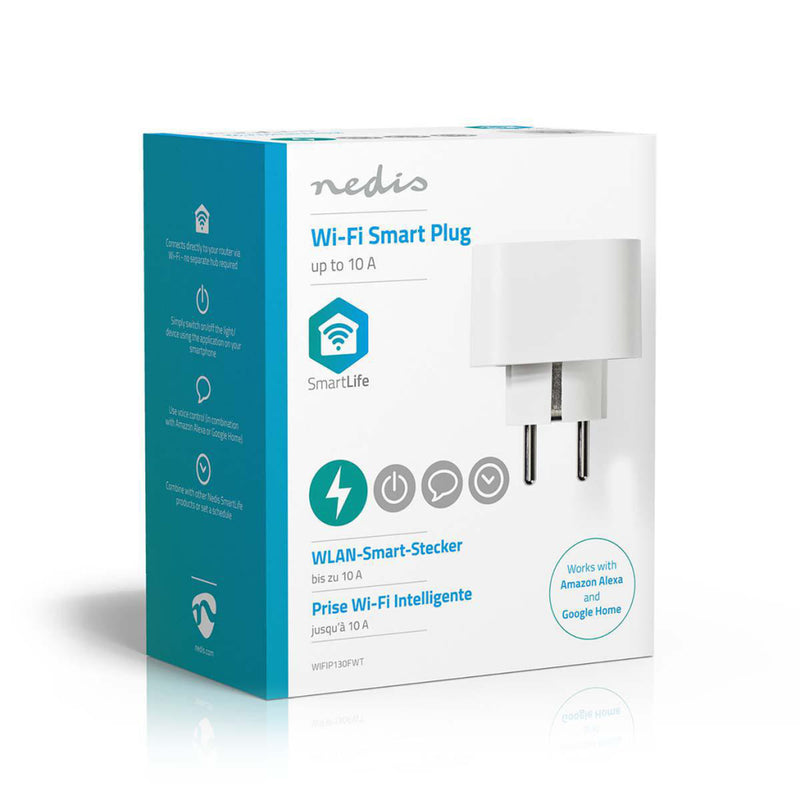 Afbeelding laden in galerijviewer, Nedis wifip130fwt wi-fi smart plug schuko type f 10 a
