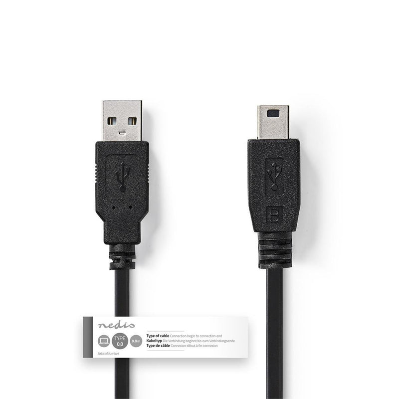 Afbeelding laden in galerijviewer, Nedis ccgt60300bk10 kabel usb 2.0 a male - mini 5-pins male 1,0 m zwart
