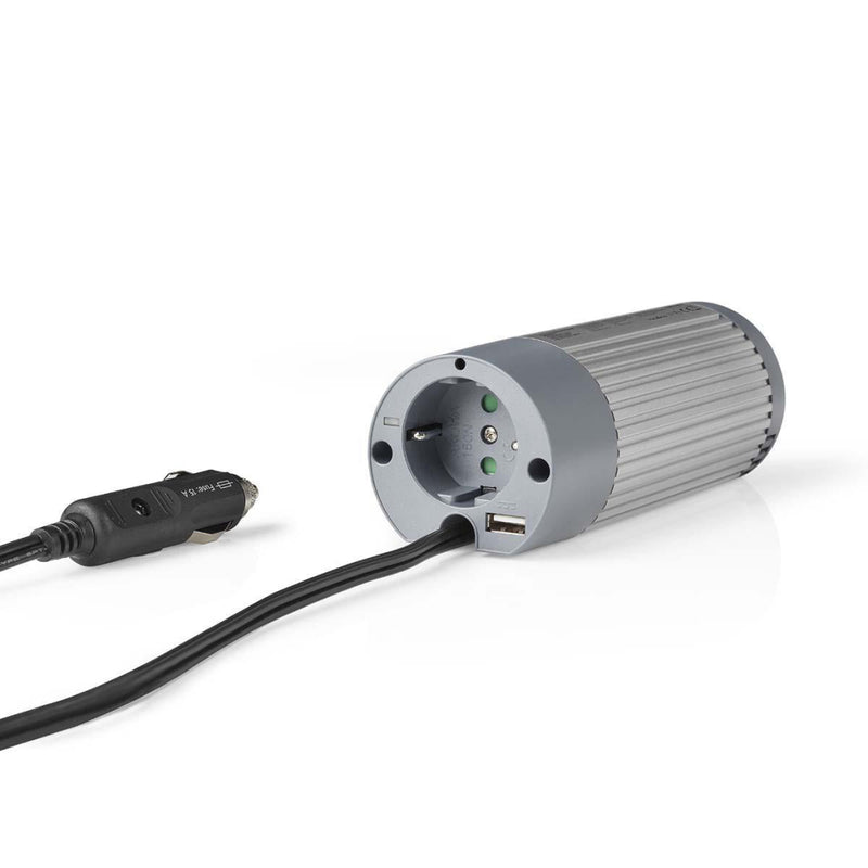 Afbeelding laden in galerijviewer, Nedis PIMS10024 Stroomomvormer Gemodificeerde Sinusgolf 24 V Dc 230 V 100 W 1x Schuko 1x Usb-uitgang
