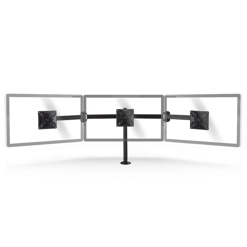 Afbeelding laden in galerijviewer, Nedis ergotmm100bk ergonomische monitorbeugel drie monitor-armen draai- en kantelbaar zwart
