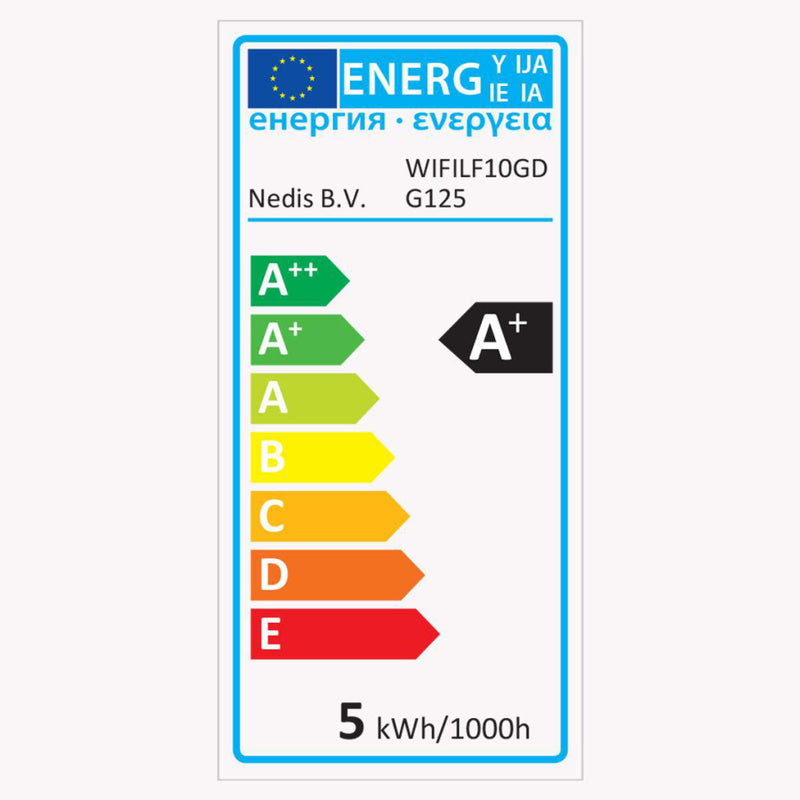 Afbeelding laden in galerijviewer, Nedis wifilf10gdg125 wi-fi smart led-lamp met filament e27 125 mm 5 w 500 lm
