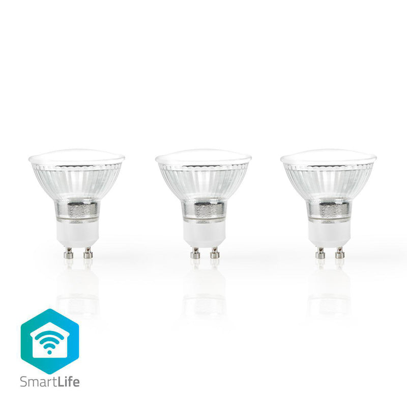 Afbeelding laden in galerijviewer, Nedis wifilw31crgu10 wi-fi smart led-lamp warm wit gu10 3-pack
