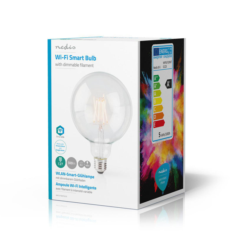 Afbeelding laden in galerijviewer, Nedis wifilf10wtg125 wi-fi smart led filamentlamp e27 125 mm 5 w 500 lm
