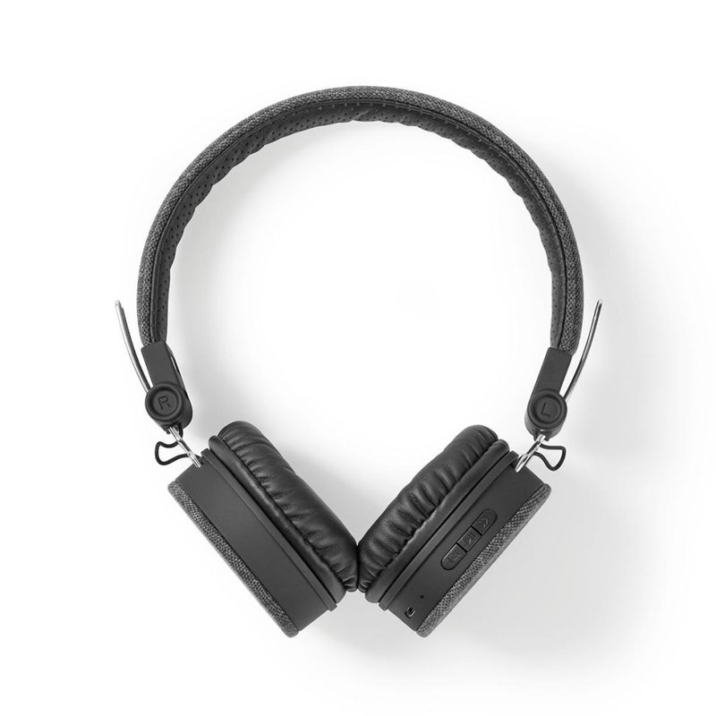 Afbeelding laden in galerijviewer, Nedis fshp250at bluetooth®-koptelefoon met geweven stof bekleed on-ear |18 uur afspeeltijd antraciet zwart
