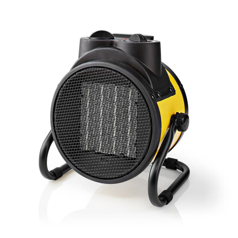 Afbeelding laden in galerijviewer, Nedis htif20fyw industri euml;le keramische ventilatorkachel thermostaat 3 standen 2000 w geel
