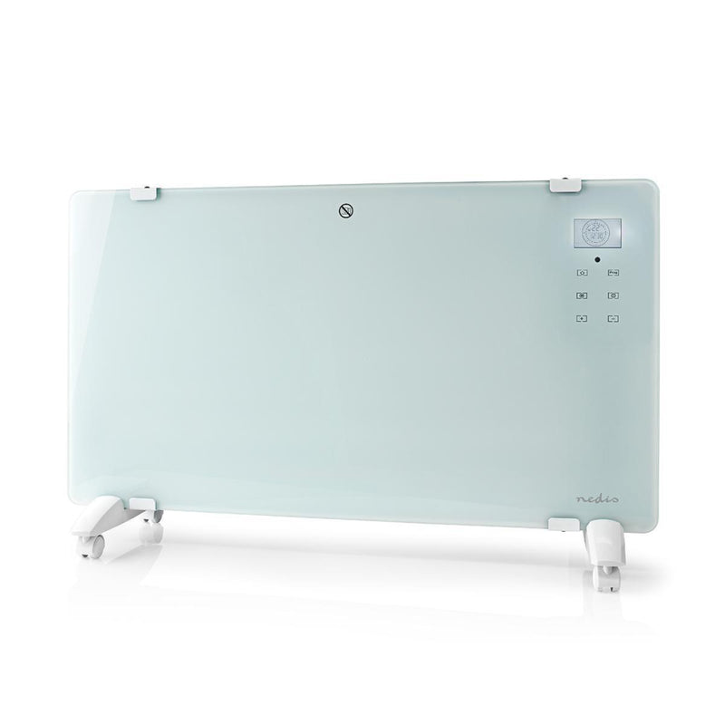 Afbeelding laden in galerijviewer, Nedis wifihtpl20fwt slimme convectorkachel met wi-fi thermostaat glazen frontpaneel 2000 w wit
