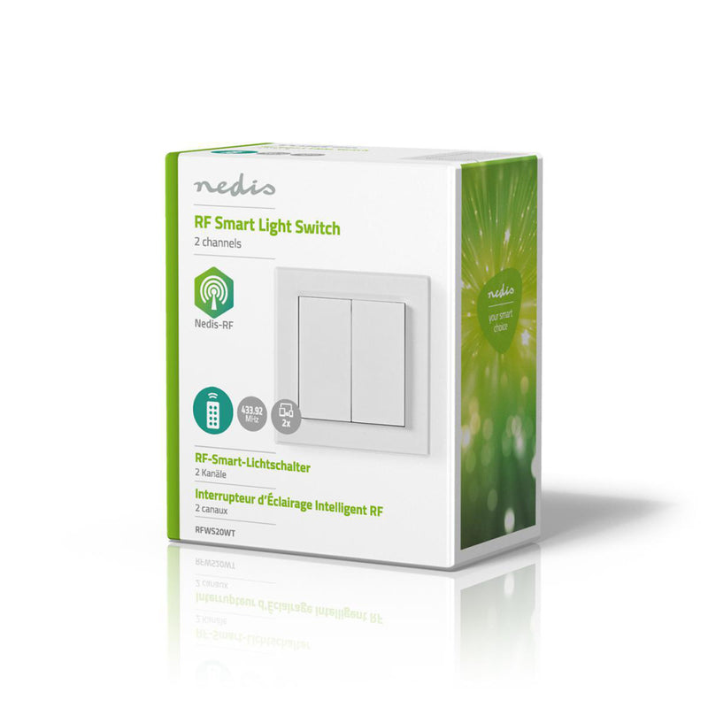 Afbeelding laden in galerijviewer, Nedis rfws20wt rf smart lichtschakelaar tweevoudig

