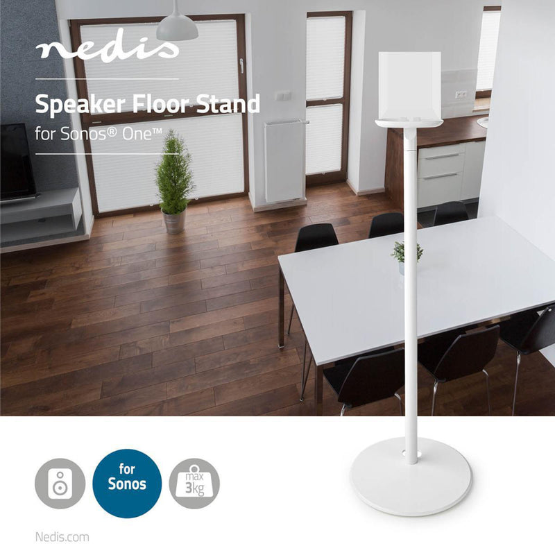 Afbeelding laden in galerijviewer, Nedis spmt5750wt speaker-vloerstandaard voor sonos® one sonos® play:1 max. 3 kg vast
