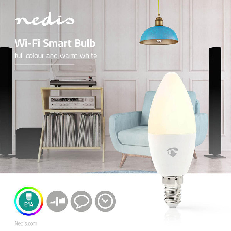 Afbeelding laden in galerijviewer, Nedis wifilc11wte14 wi-fi smart led-lamp full colour en warm-wit e14
