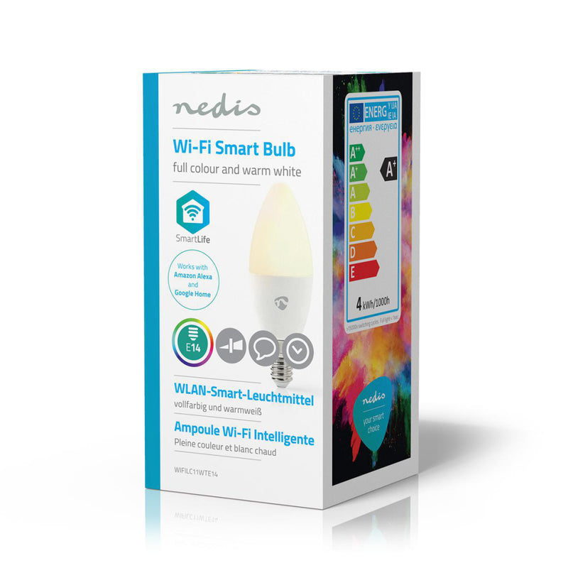 Afbeelding laden in galerijviewer, Nedis wifilc11wte14 wi-fi smart led-lamp full colour en warm-wit e14
