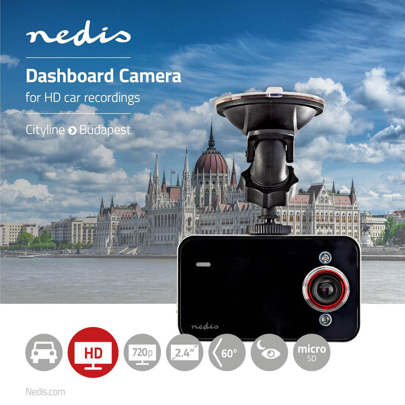 Afbeelding laden in galerijviewer, Nedis dcam06bk dashcam hd 720p 1 ch 2,4 inch kijkhoek van 60 deg;
