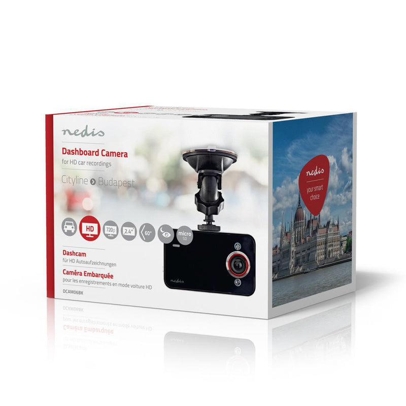 Afbeelding laden in galerijviewer, Nedis dcam06bk dashcam hd 720p 1 ch 2,4 inch kijkhoek van 60 deg;
