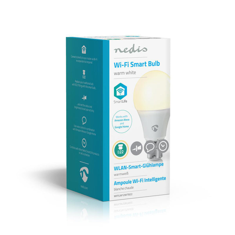 Afbeelding laden in galerijviewer, Nedis wifilw12wtb22 smartlife led bulb wi-fi b22 800 lm 9 w warm wit 2700 k energieklasse: a+ android trade; ios a60

