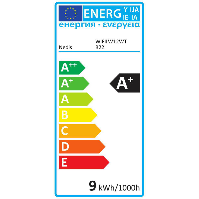 Afbeelding laden in galerijviewer, Nedis wifilw12wtb22 smartlife led bulb wi-fi b22 800 lm 9 w warm wit 2700 k energieklasse: a+ android trade; ios a60
