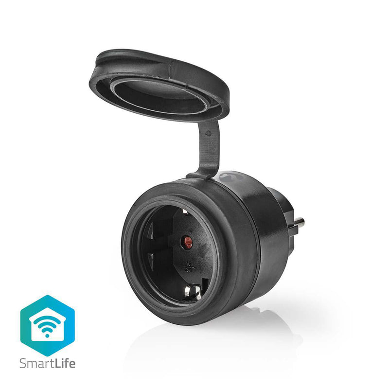 Afbeelding laden in galerijviewer, Nedis wifipo110fbk smartlife smart stekker wifi ip44 3680w zwart
