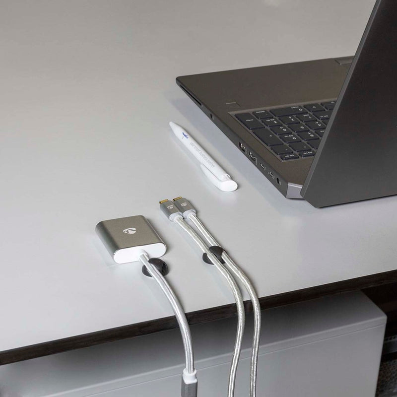 Afbeelding laden in galerijviewer, Nedis cmgc20026bk kabelmanagement kabelclip click go 6 stuks aantal slots: 2 sleuven maximale kabeldikte: 5.3 mm tpe zwart
