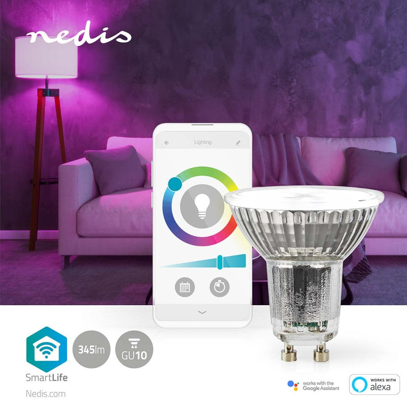 Afbeelding laden in galerijviewer, Nedis wifilrc10gu10 smartlife multicolour lamp wi-fi gu10 345 lm 4.9 w rgb warm to cool white android trade; ios par16
