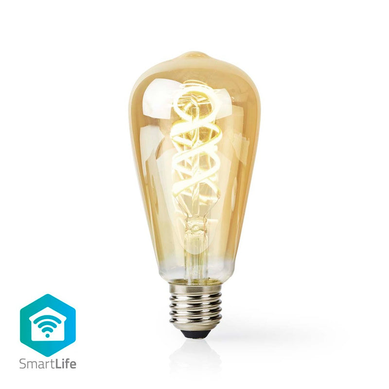 Afbeelding laden in galerijviewer, Nedis wifilrt10st64 smartlife led filamentlamp wi-fi e27 360 lm 4.9 w warm to cool white 1800 - 6500 k glas android trade; ios st64

