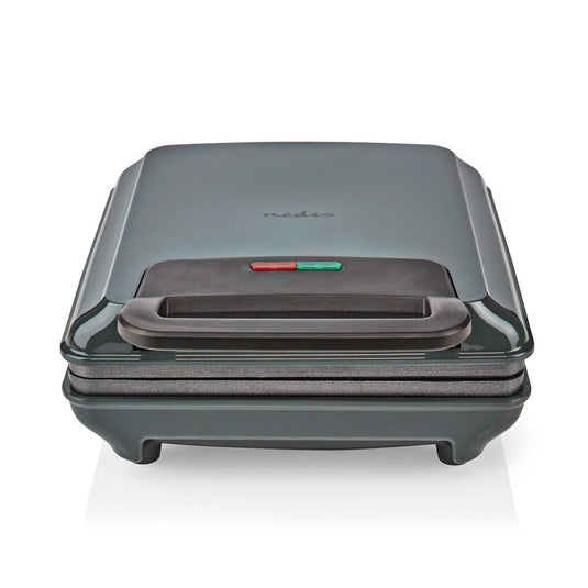 Nedis KAWP210FBK Wafelijzer Belgische Wafels 22 X 12.5 Cm 1200 W Automatische Temperatuurregeling Aluminium