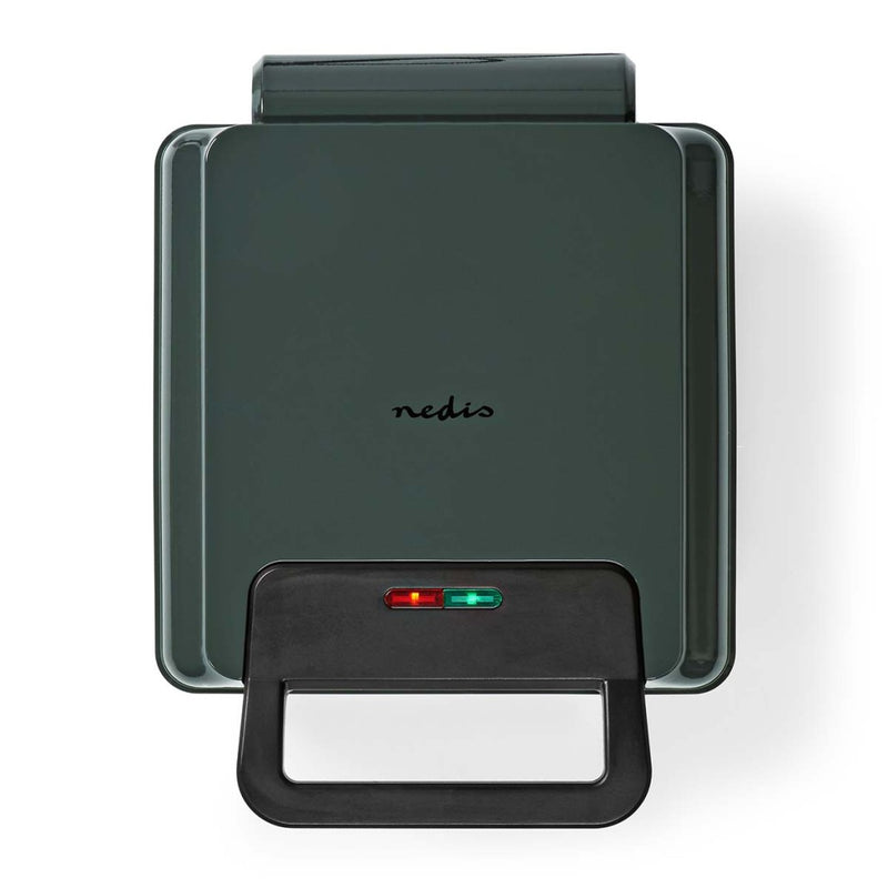 Afbeelding laden in galerijviewer, Nedis KAWP210FBK Wafelijzer Belgische Wafels 22 X 12.5 Cm 1200 W Automatische Temperatuurregeling Aluminium
