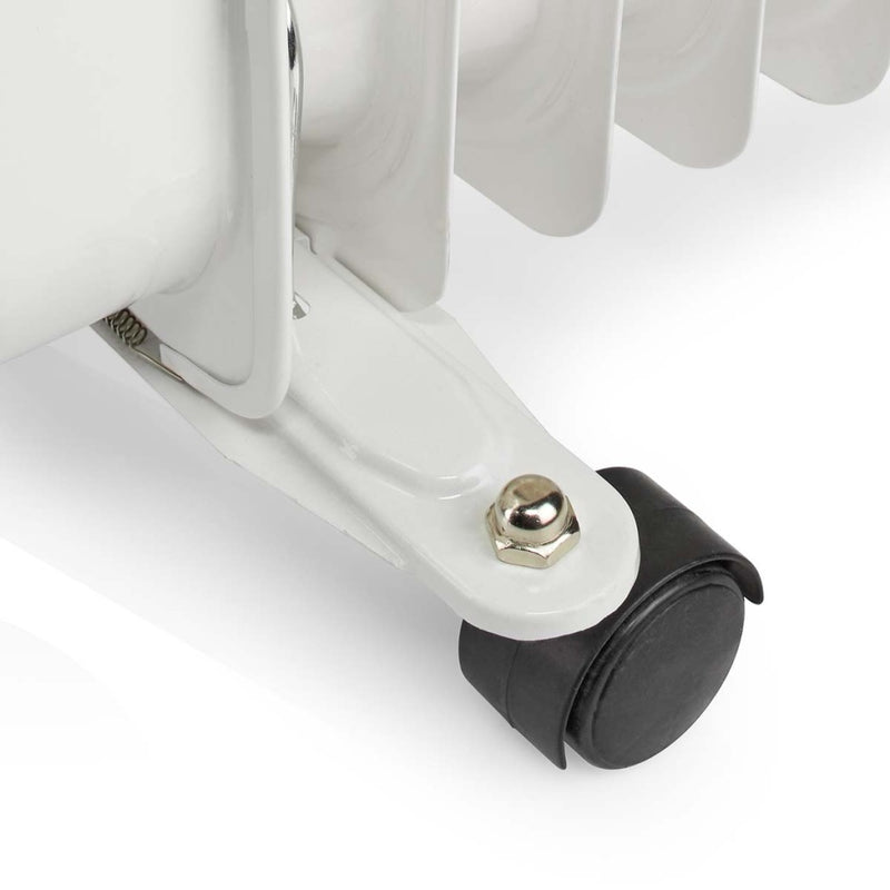 Afbeelding laden in galerijviewer, Nedis htoi30wt7 mobiele olieradiator 600 900 1500 w 7 vinnen instelbare thermostaat 3 warmte standen omvalpreventie wit
