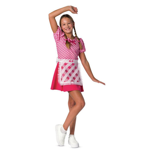 K3 verkleedkleding - verkleedjurk de 3 biggetjes - 6 8 jaar - maat 134