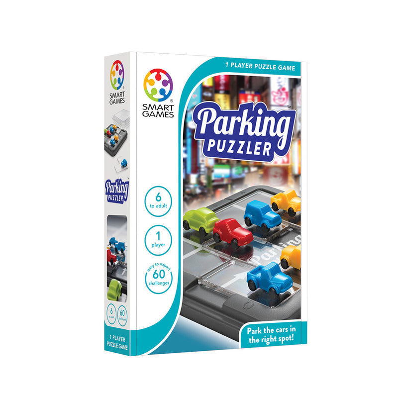 Afbeelding laden in galerijviewer, Smartgames - parking puzzler - 60 opdrachten - breinbreker - auto's - reisspel
