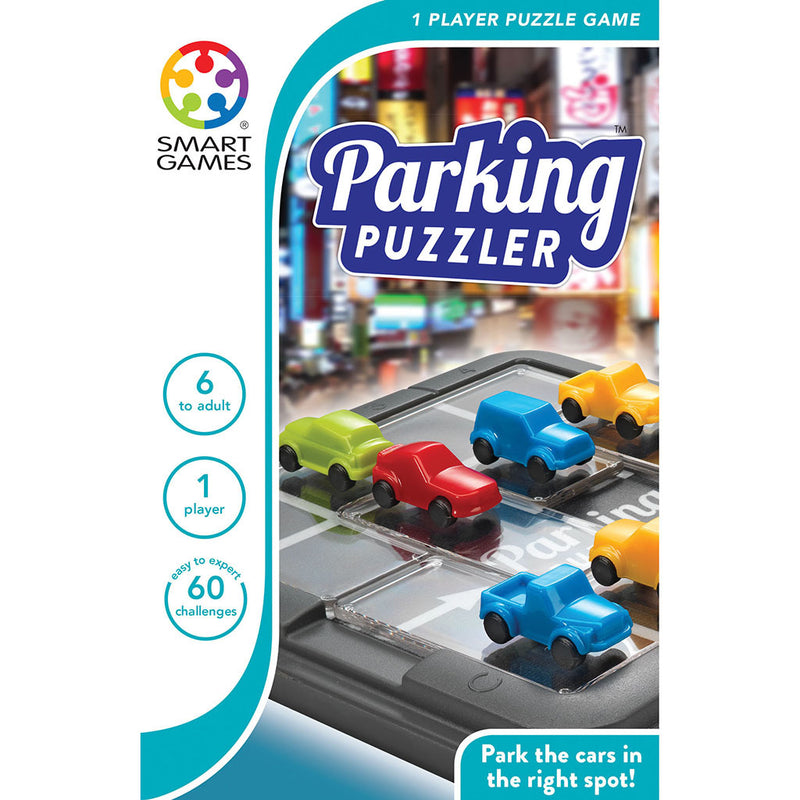 Afbeelding laden in galerijviewer, Smartgames - parking puzzler - 60 opdrachten - breinbreker - auto's - reisspel
