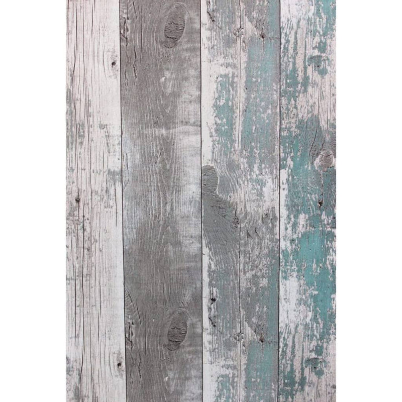 Afbeelding laden in galerijviewer, Noordwand behang topchic wooden planks donkergrijs en blauw
