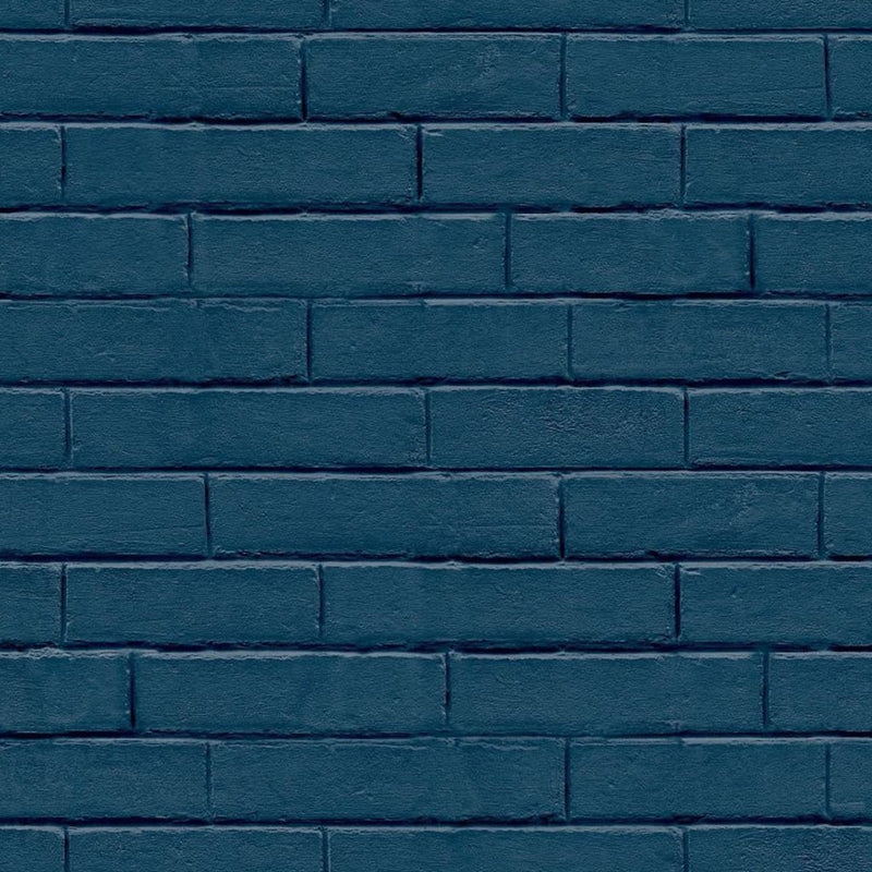 Afbeelding laden in galerijviewer, Noordwand behang good vibes brick wall blauw
