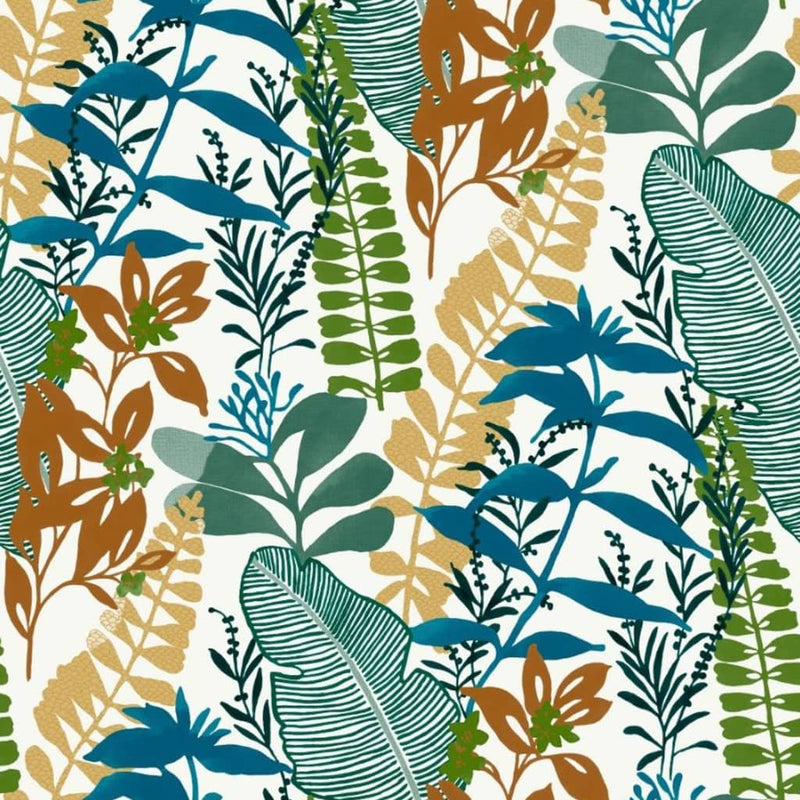 Afbeelding laden in galerijviewer, Noordwand behang good vibes big leaves blauw en groen
