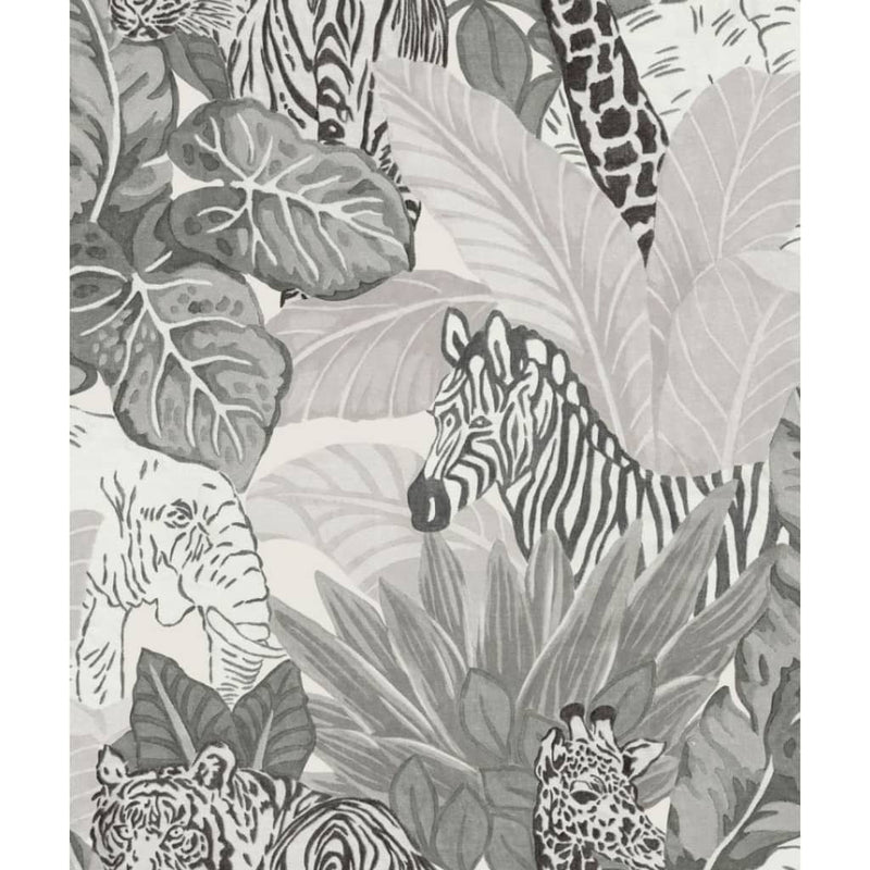 Afbeelding laden in galerijviewer, Noordwand behang good vibes jungle animals grijs en zwart

