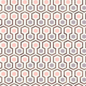 Noordwand behang good vibes hexagon pattern roze en paars