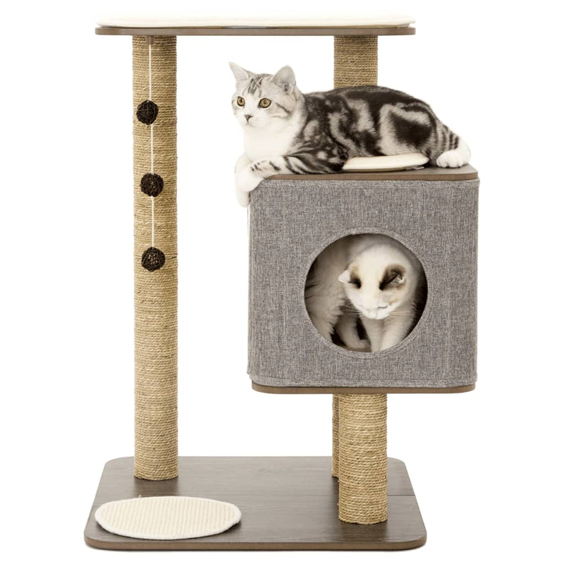 Afbeelding laden in galerijviewer, Jack and Vanilla Jack and Vanilla Kattenmeubel Molly 56x56x80 cm grijs

