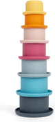 Bigjigs toys bigjigs stapelbare bekers - stapel speelgoed - siliconen speelgoed - meerkleurig - vanaf 12 maanden