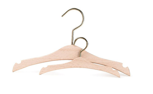 Set kledinghangertjes hout 18 cm (6 st)