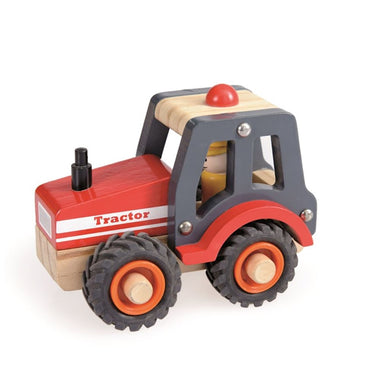 Egmont houten tractor. fsc. 13x7x10 cm.