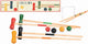 Egmont houten croquet 77 x 15 x 8 cm. 5+