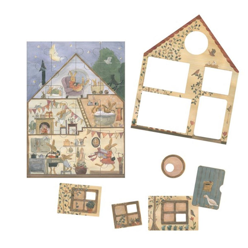 Afbeelding laden in galerijviewer, Egmont puzzel huis van konijn. fsc karto
