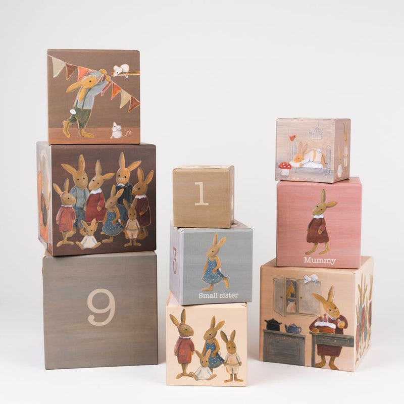 Afbeelding laden in galerijviewer, 1.2.3 rabbit familie stapelpiramide
