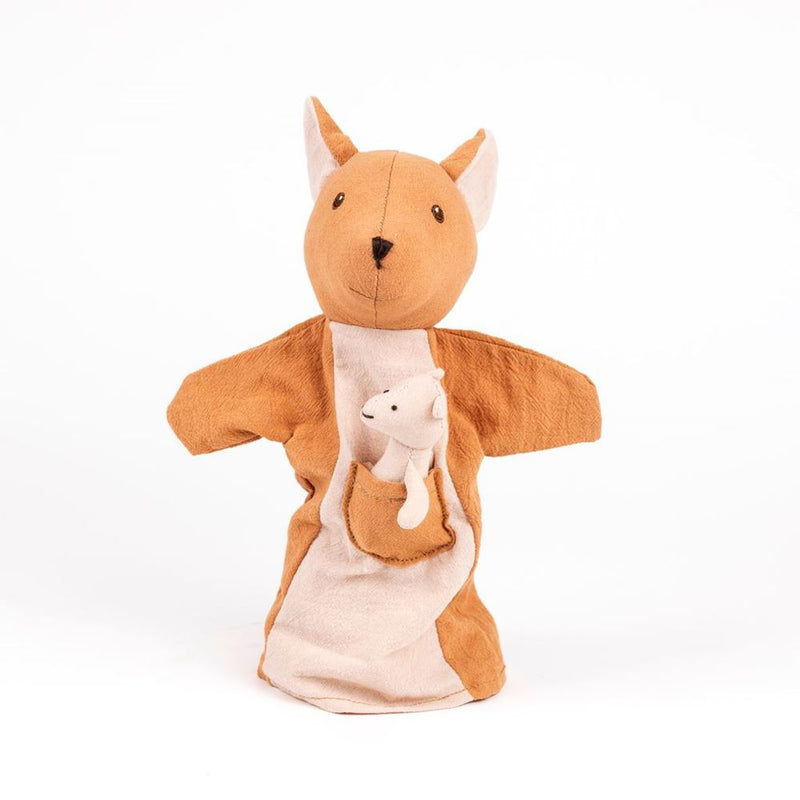 Afbeelding laden in galerijviewer, Egmont handpop kangoeroe. 28 cm. 0+
