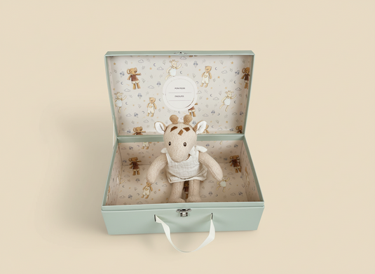 Knuffel leonie de giraf cadeaudoos