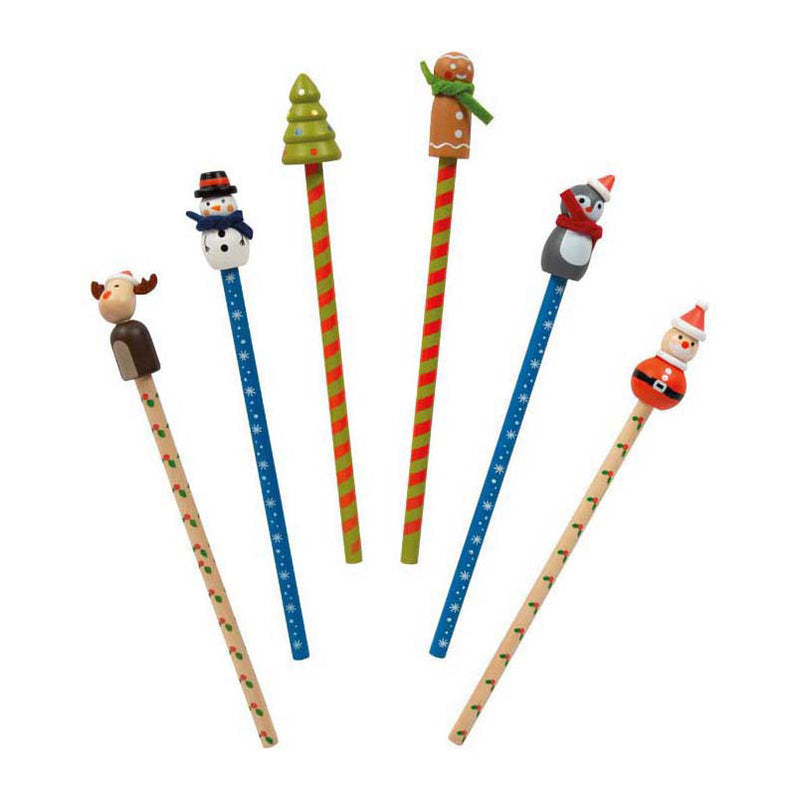 Afbeelding laden in galerijviewer, Small foot - kerstpotloden set, 6dlg.
