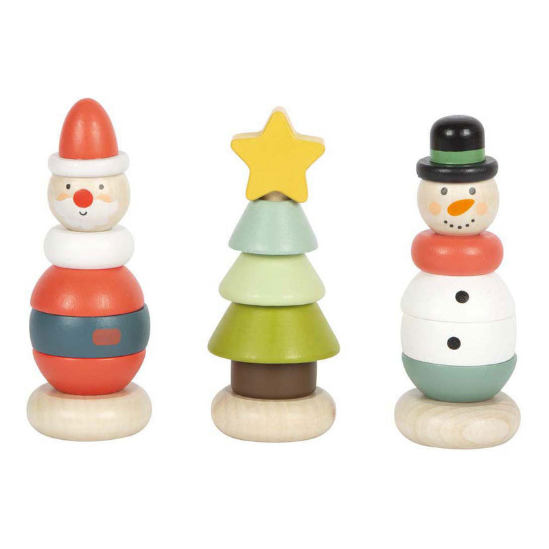 Afbeelding laden in galerijviewer, Small foot - kerst- en winter stapeltoren, 9 stuks
