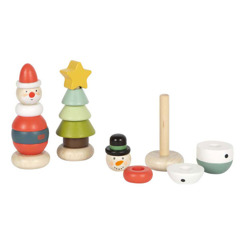 Afbeelding laden in galerijviewer, Small foot - kerst- en winter stapeltoren, 9 stuks
